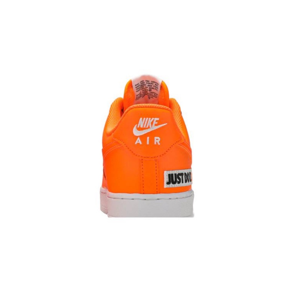 Nike Air Force 1 Low 'Total Orange' 2018 Sneaker Pumpkin Black Just Do It Shoes - Picture 5 of 17